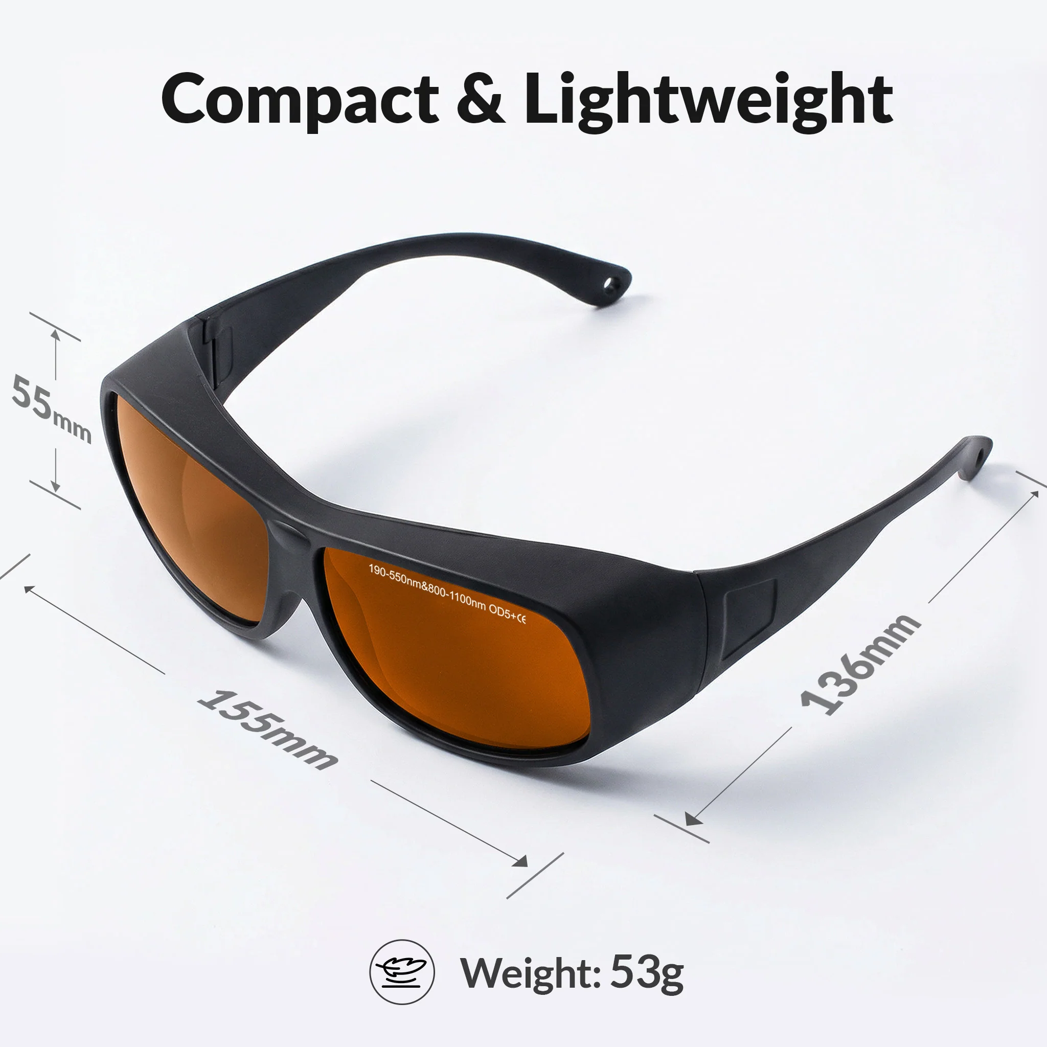 190-550nm & 800-1100nm Laser Safety Goggles - Image 3
