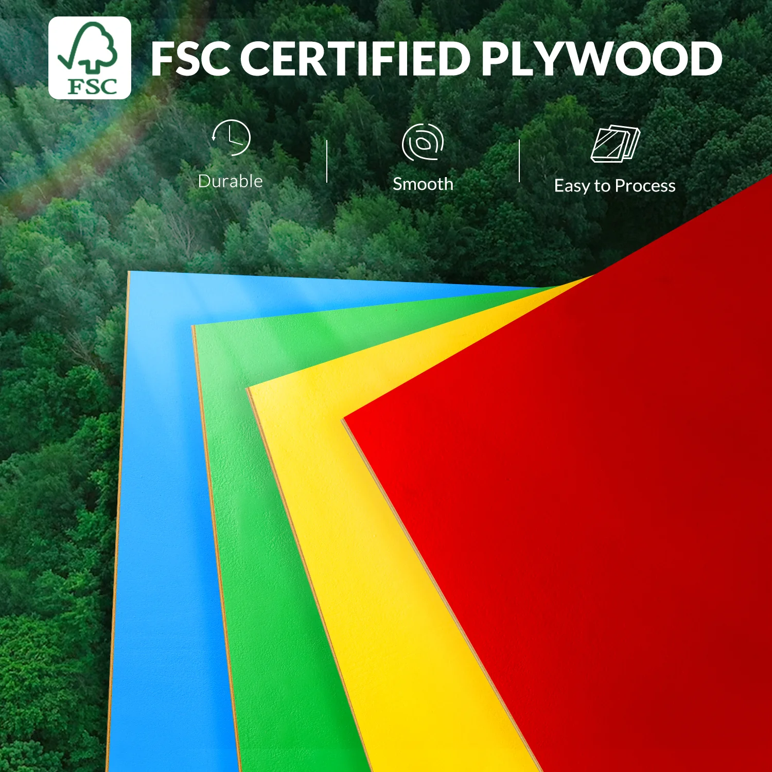 Single-sided UV Ink Printed Solid Color Plywood - Image 4