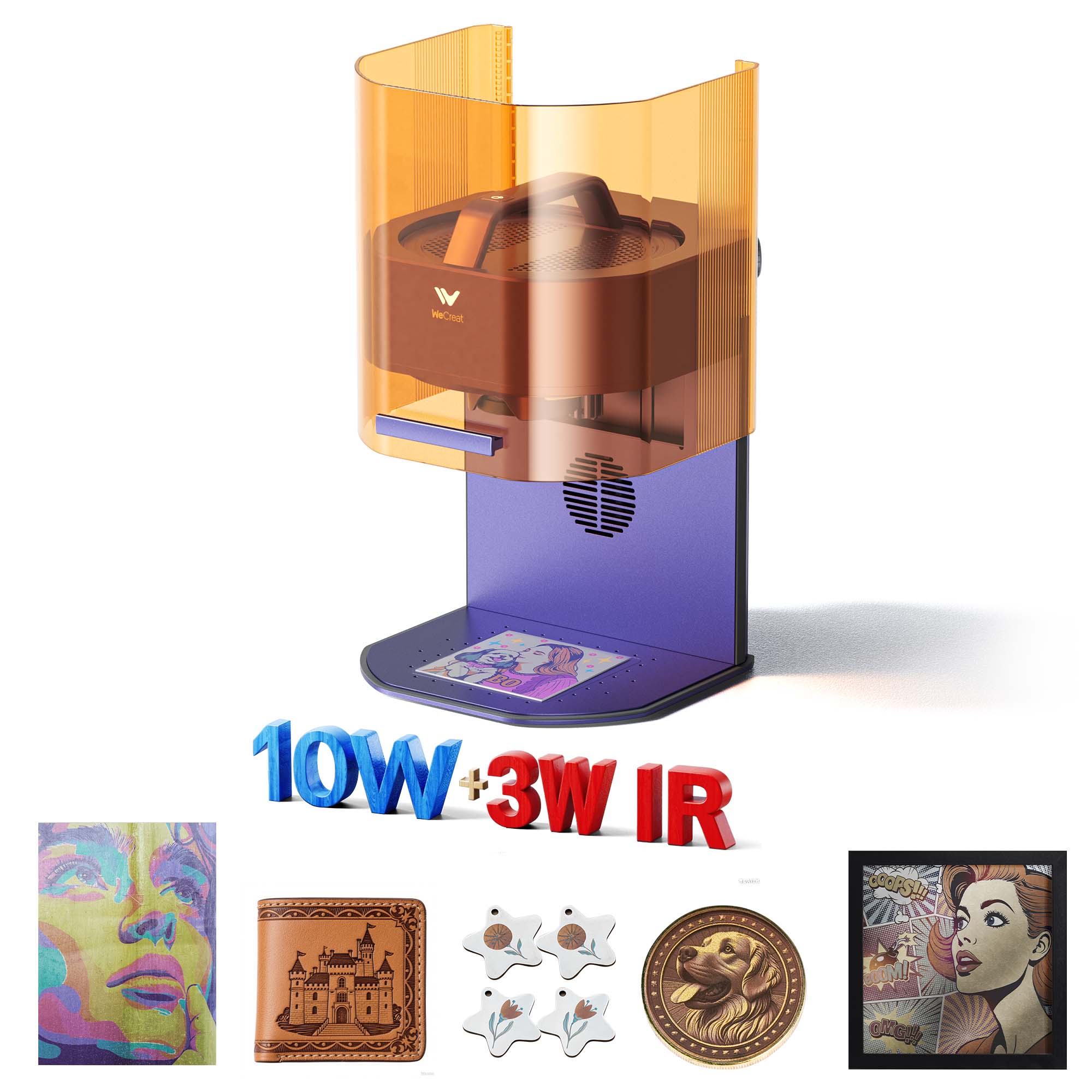 WeCreat Lumos 3W IR & 10W Diode Portable Laser Engraver - Image 5