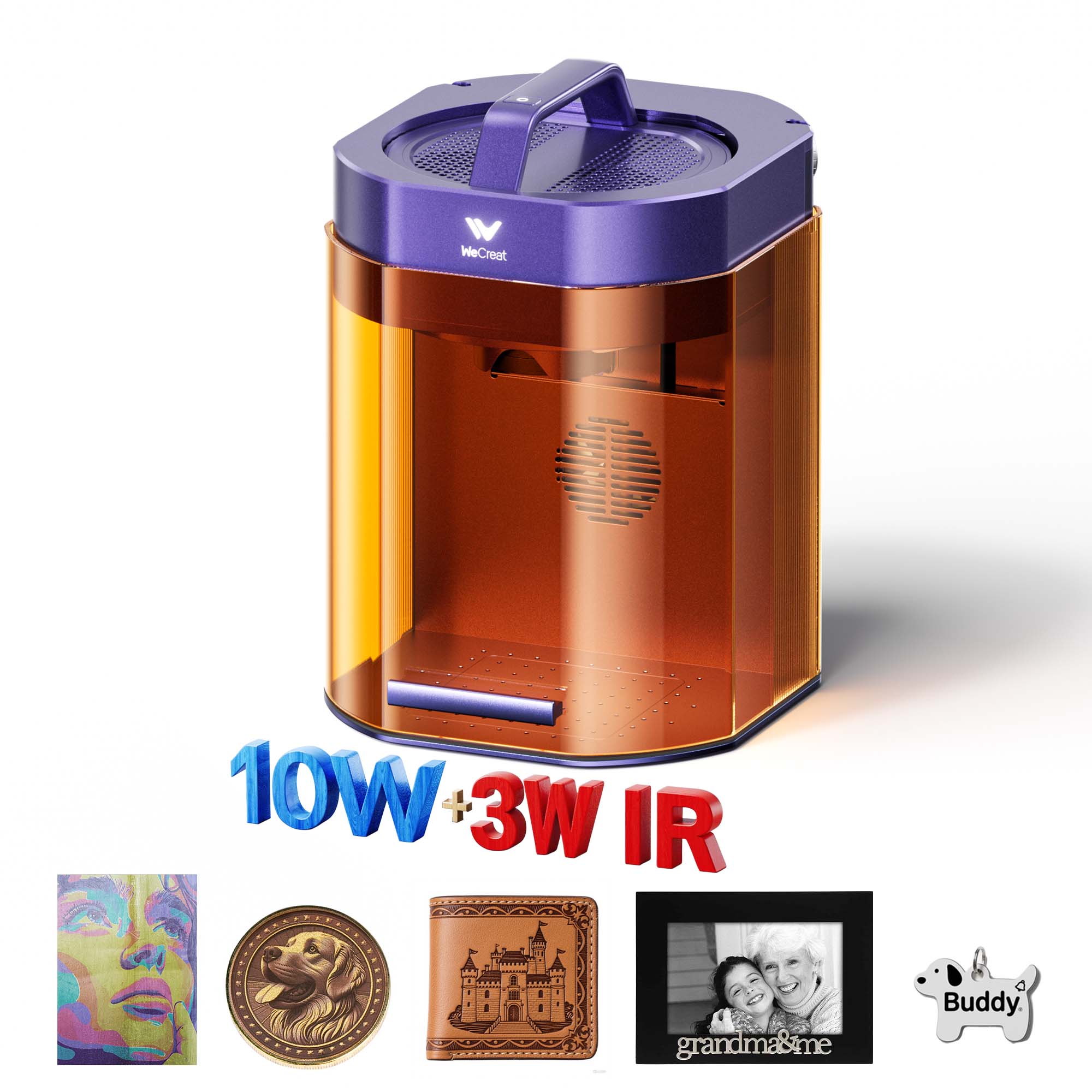 WeCreat Lumos 3W IR & 10W Diode Portable Laser Engraver - Image 9